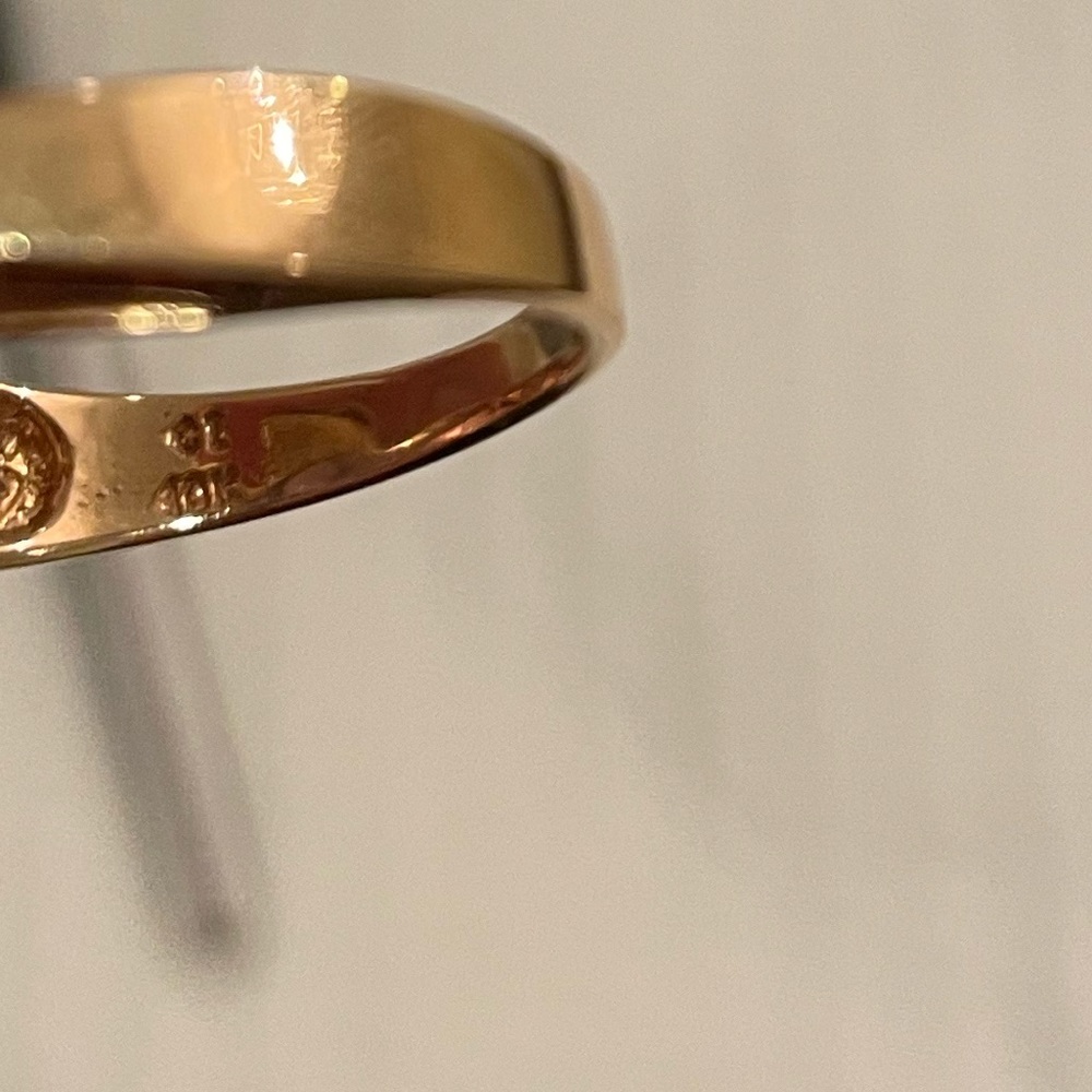 Solid 10k Gold Pear Shape Amethyst Ring - image 2